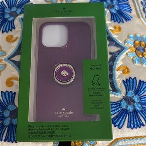 Kate Spade Dark Raspberry color iPhone 15 Pro Max Case